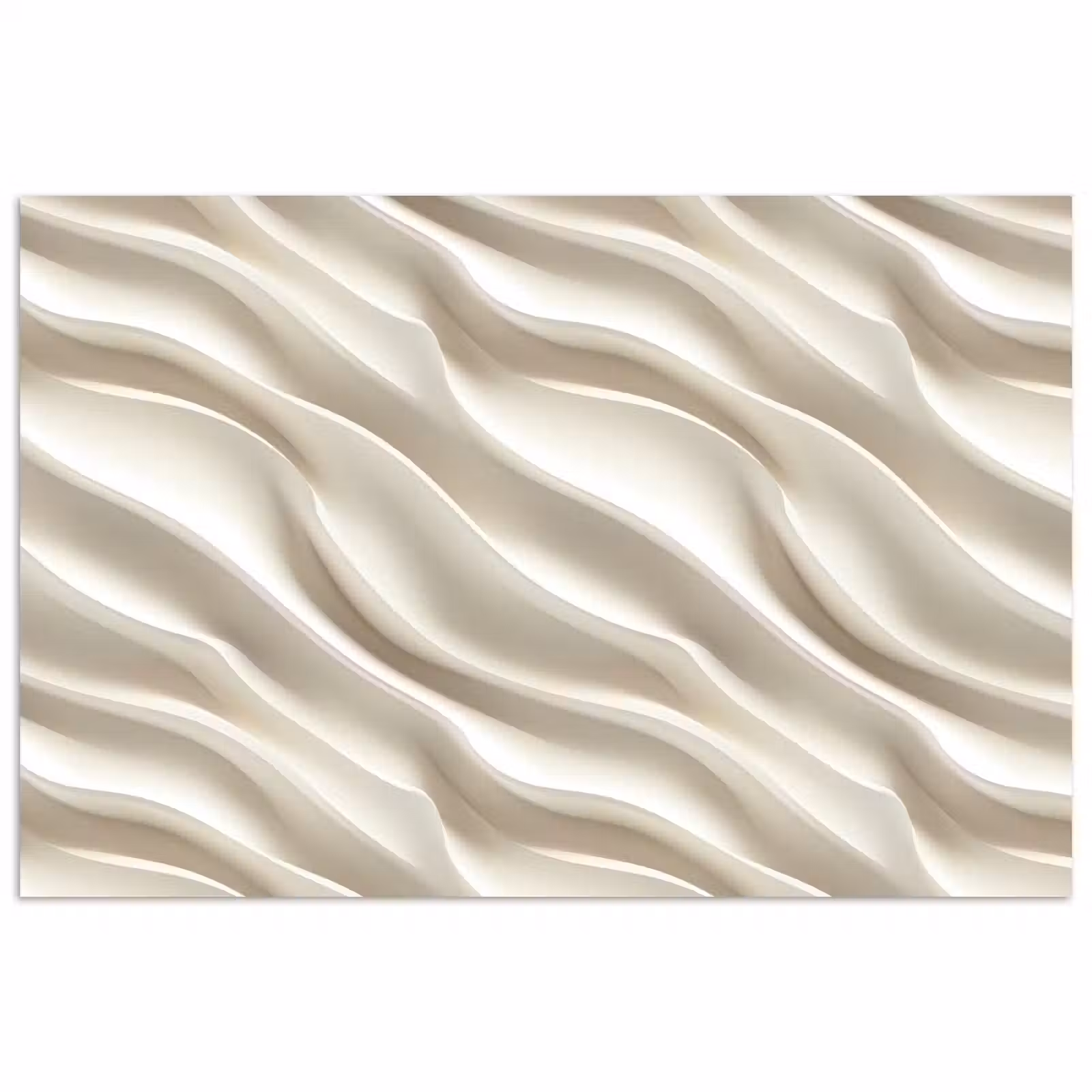 Poster - Diagonaal - Golven - Crème — 1