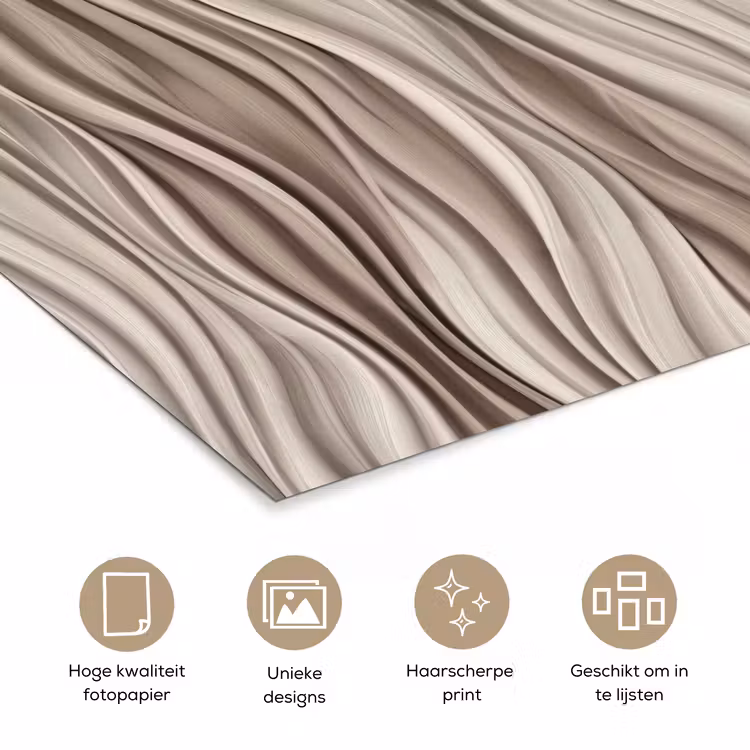 Poster - Golven - 3D - Crème — 5
