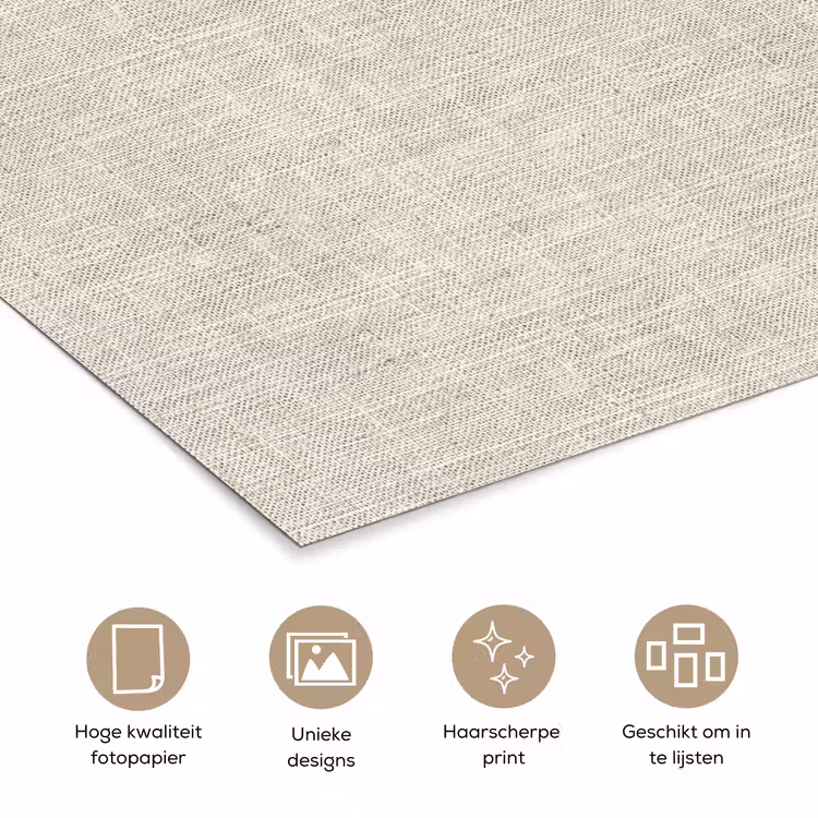 Poster - Linnen - Textuur - Beige — 5