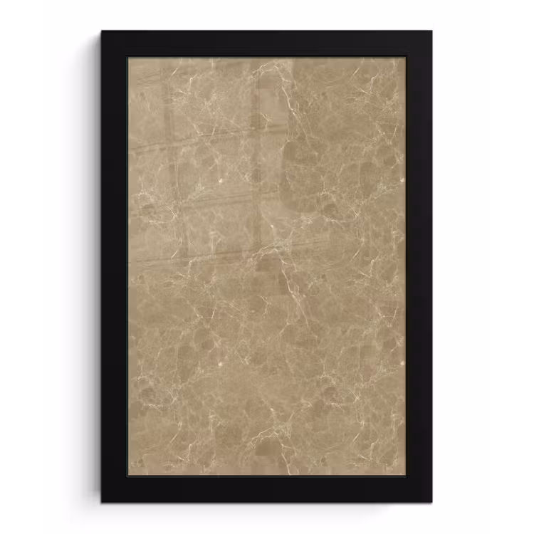 Poster met lijst - Beige - Marmer - Witte aders — 1