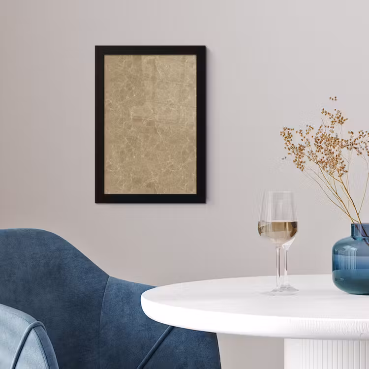 Poster met lijst - Beige - Marmer - Witte aders — 2