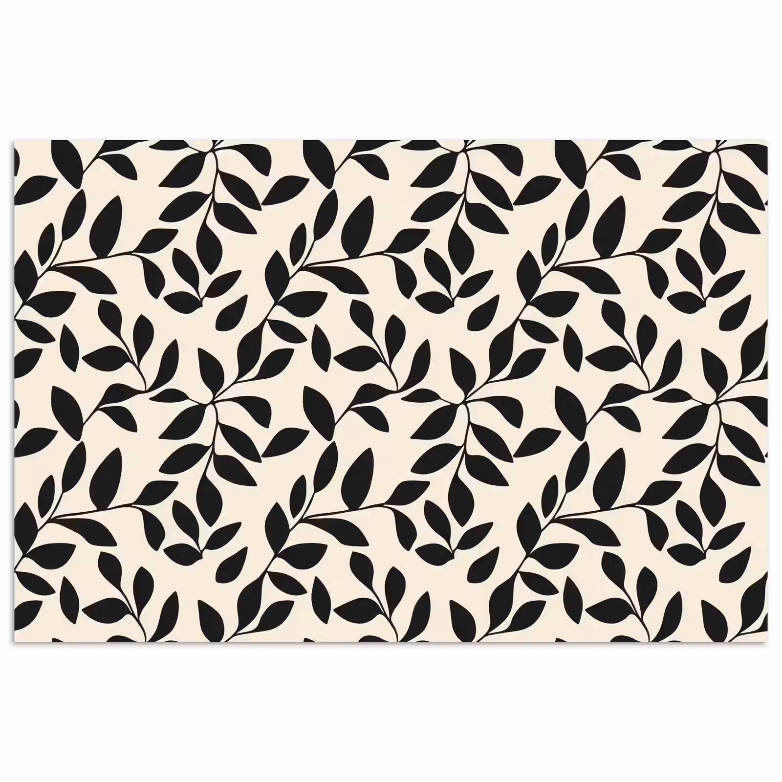Poster - Elegant - Patroon - Zwart - Beige — 1
