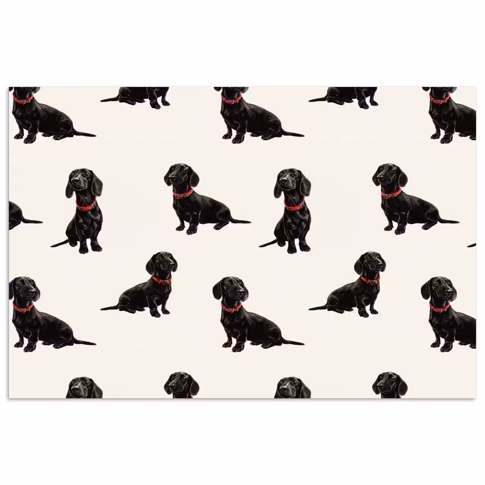 Poster - Hond - Patroon - Zwart — 1