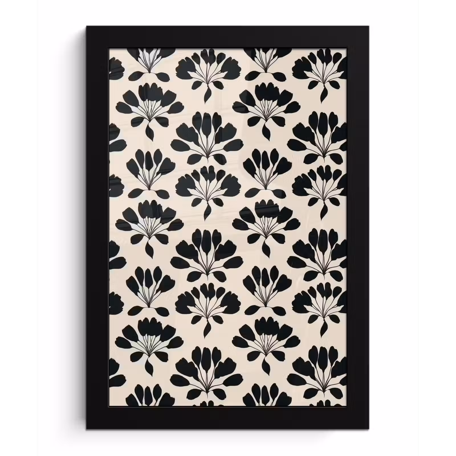 Poster met lijst - Abstract - Patroon - Zwart — 1