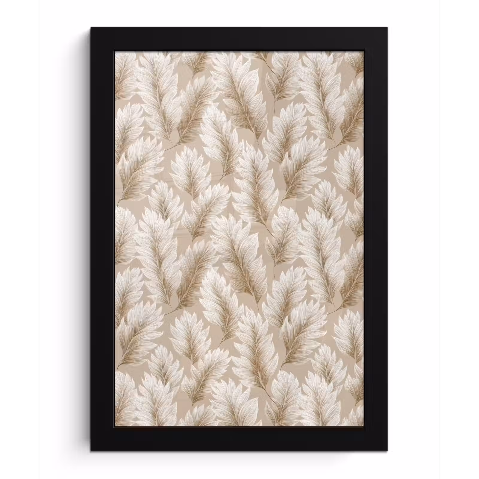 Poster met lijst - Botanisch - Patroon - Beige — 1