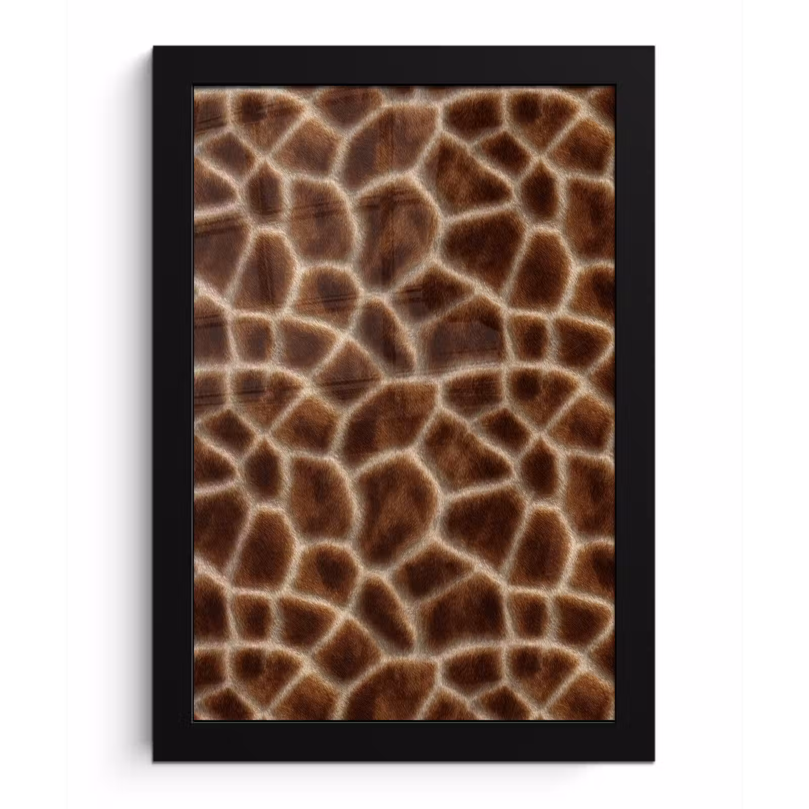 Poster met lijst - Giraf - Bruin - Vacht — 1