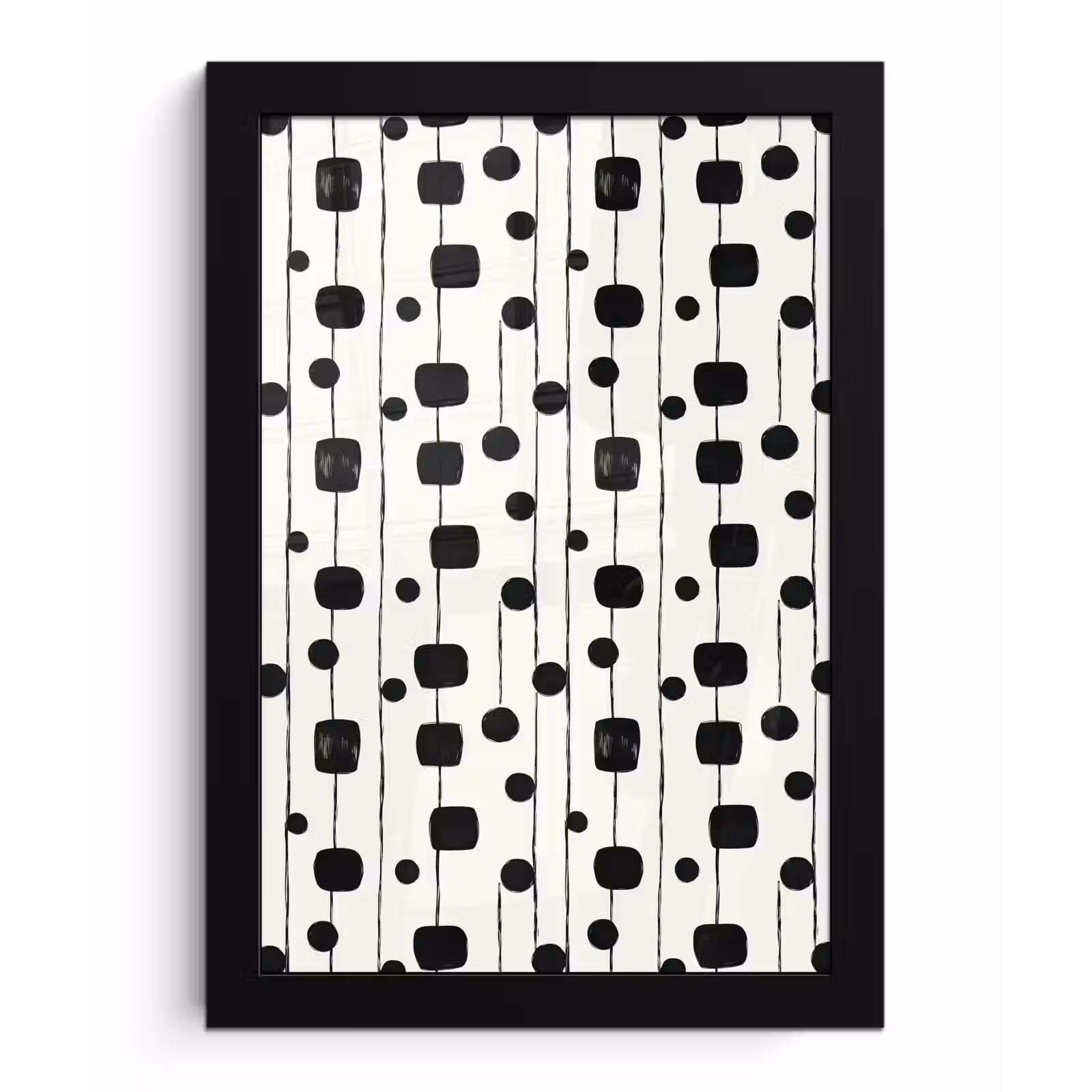 Poster met lijst - Grafisch - Modern - Zwart — 1