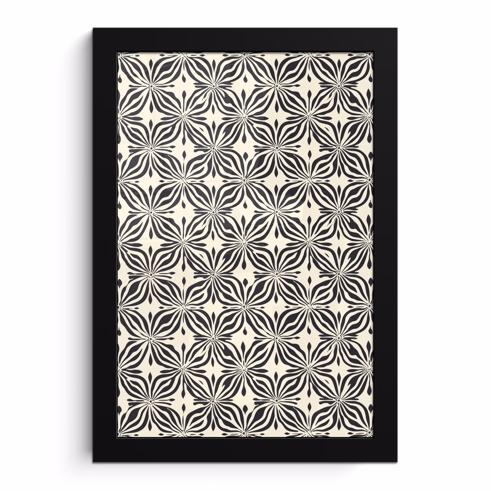 Poster met lijst - Grafisch - Patroon - Zwart — 1