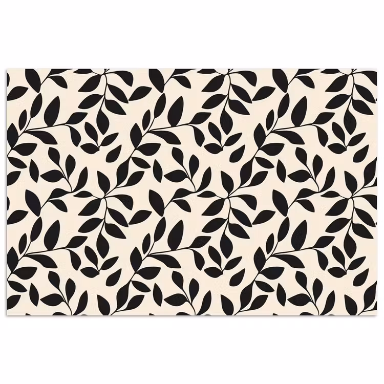 Poster - Elegant - Patroon - Zwart - Beige — 1