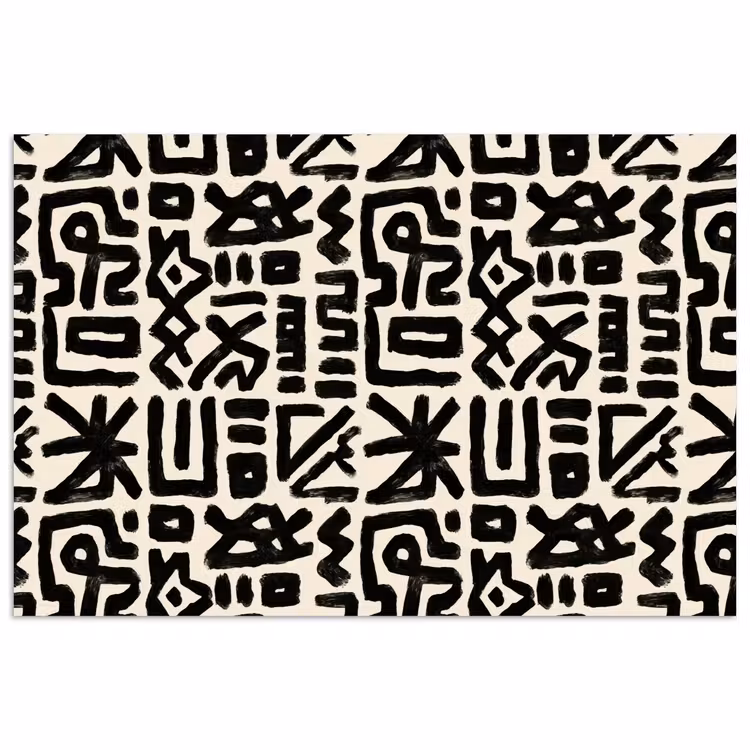 Poster - Geometrisch - Figuren - Zwart — 1