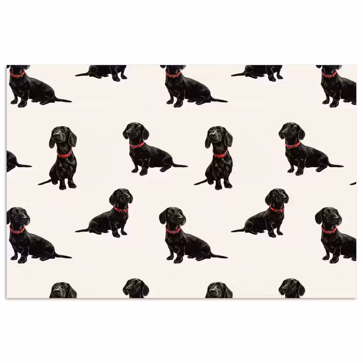 Poster - Hond - Patroon - Zwart — 1