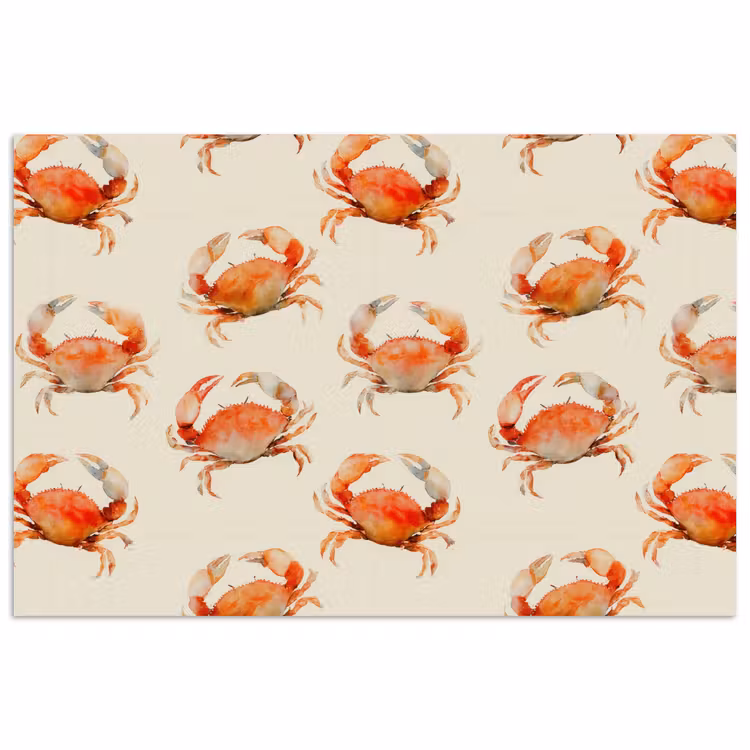 Poster - Krabben - Patroon - Oranje — 1