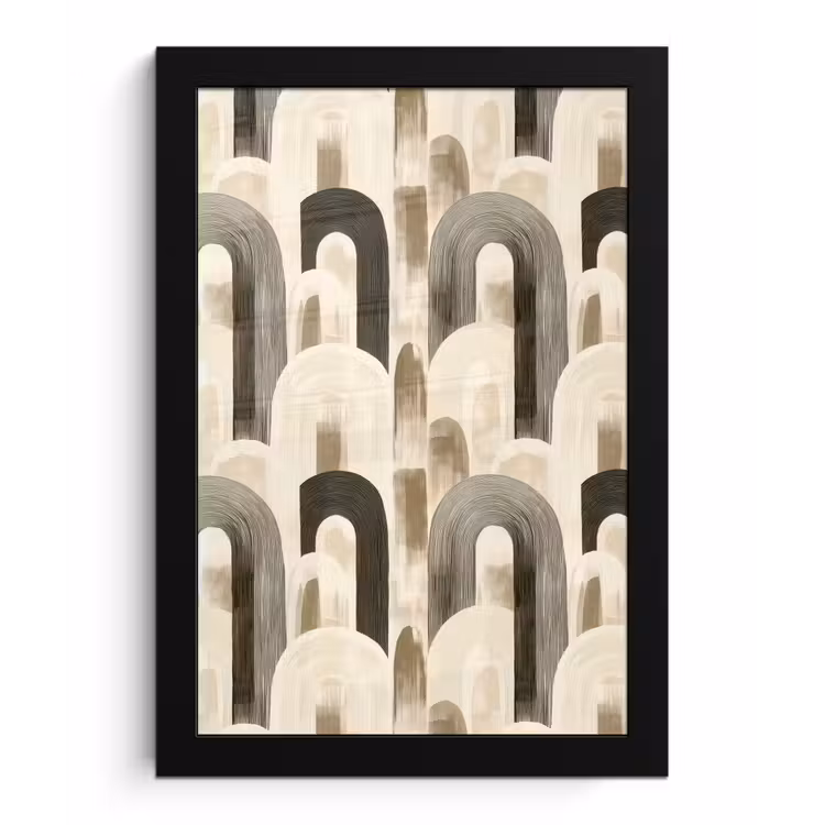 Poster met lijst - Abstract - Patroon - Bogen — 1