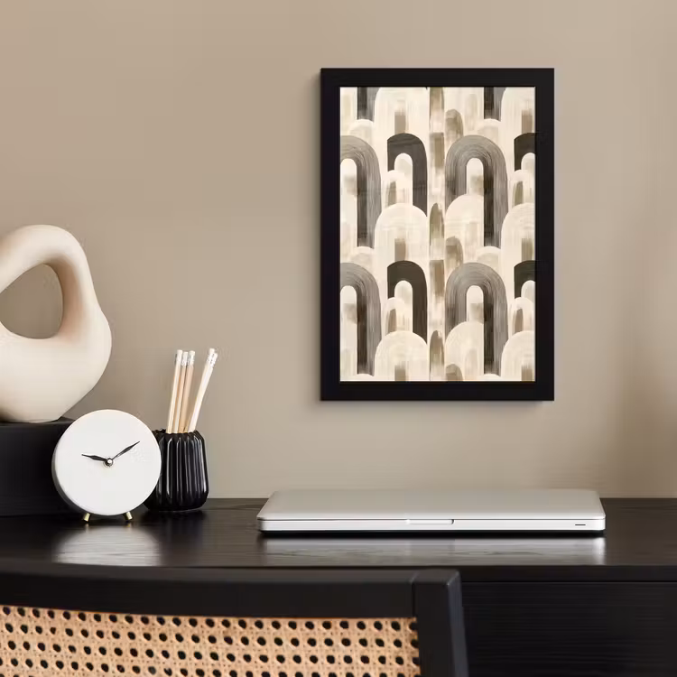 Poster met lijst - Abstract - Patroon - Bogen — 3