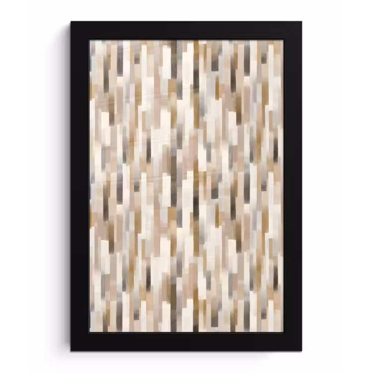 Poster met lijst - Abstract - Patroon - Kwaststreken — 1