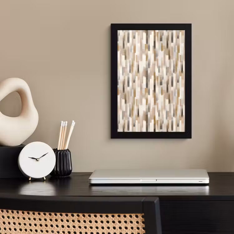 Poster met lijst - Abstract - Patroon - Kwaststreken — 3