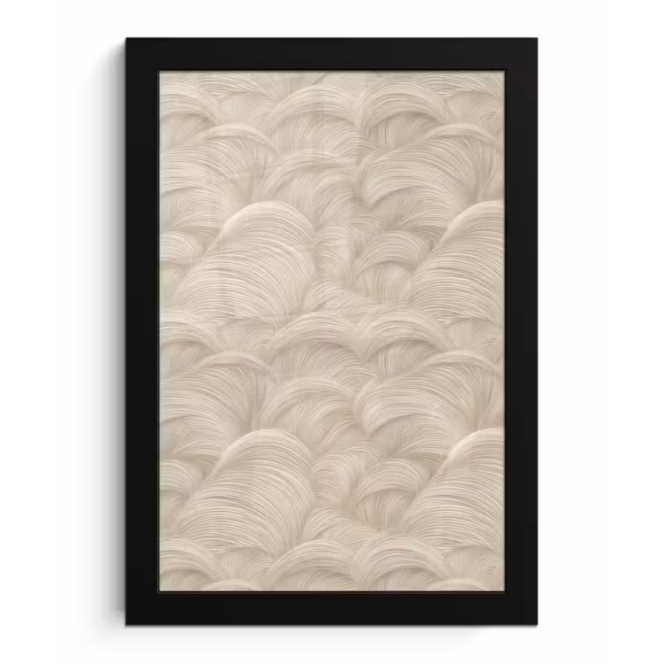 Poster met lijst - Bogen - Patroon - Beige — 1