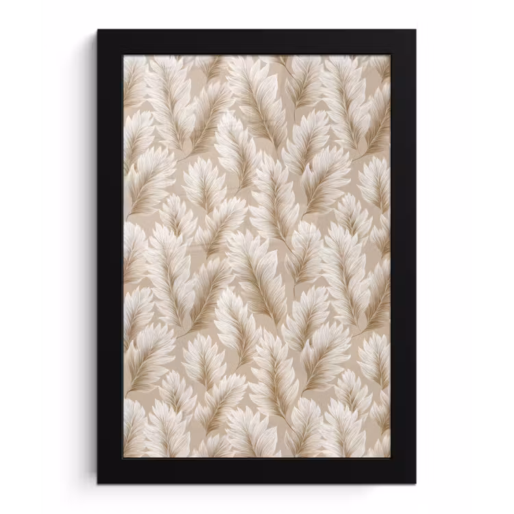 Poster met lijst - Botanisch - Patroon - Beige — 1