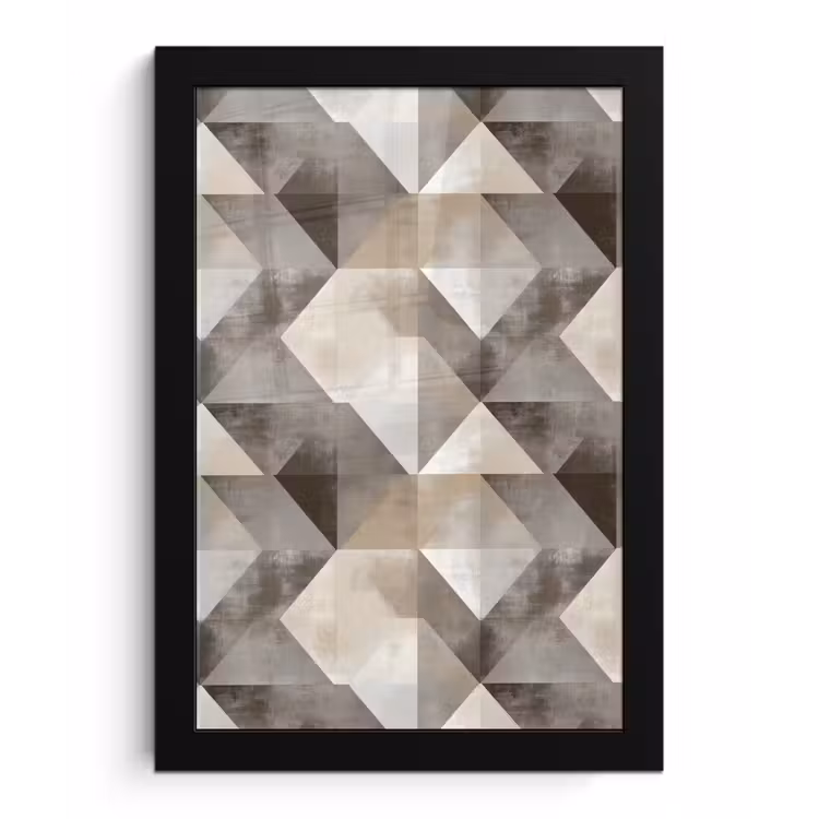 Poster met lijst - Geometrisch - Motief - Aardetinten — 1
