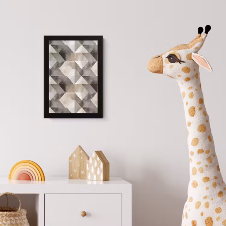 Poster met lijst - Geometrisch - Motief - Aardetinten — 5