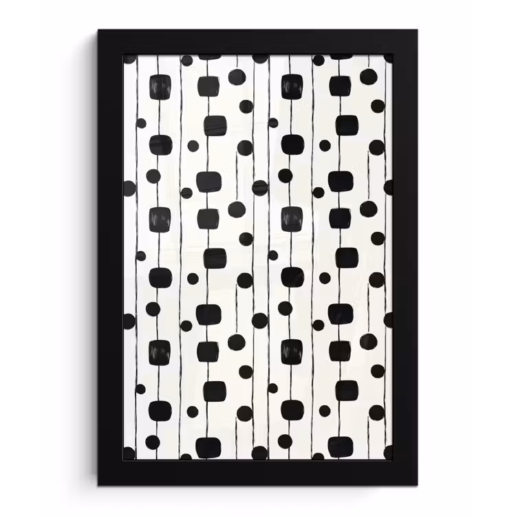 Poster met lijst - Grafisch - Modern - Zwart — 1