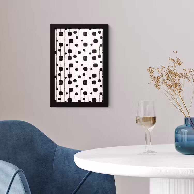 Poster met lijst - Grafisch - Modern - Zwart — 2