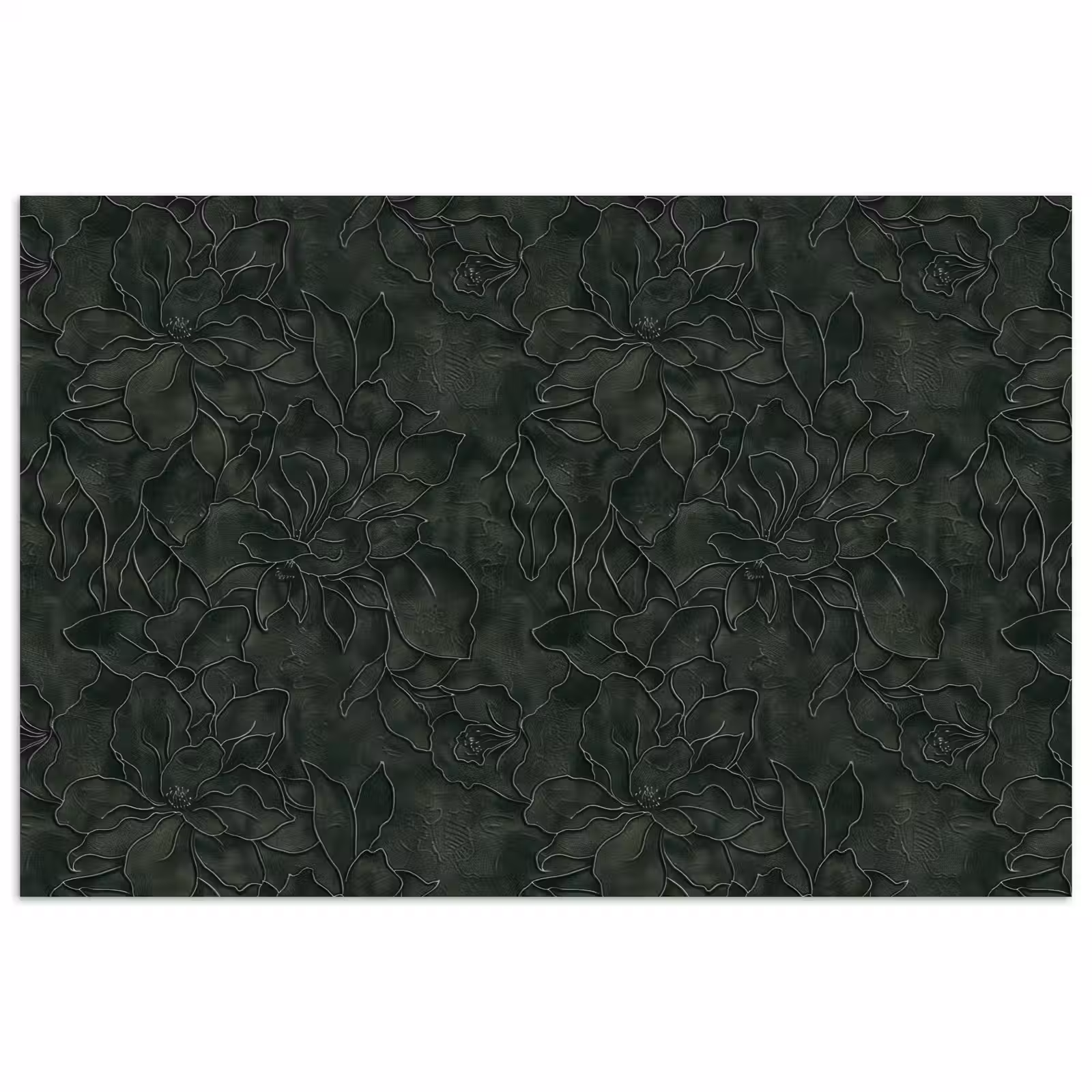 Poster - Bloemen - Lijnen - Groen — 1
