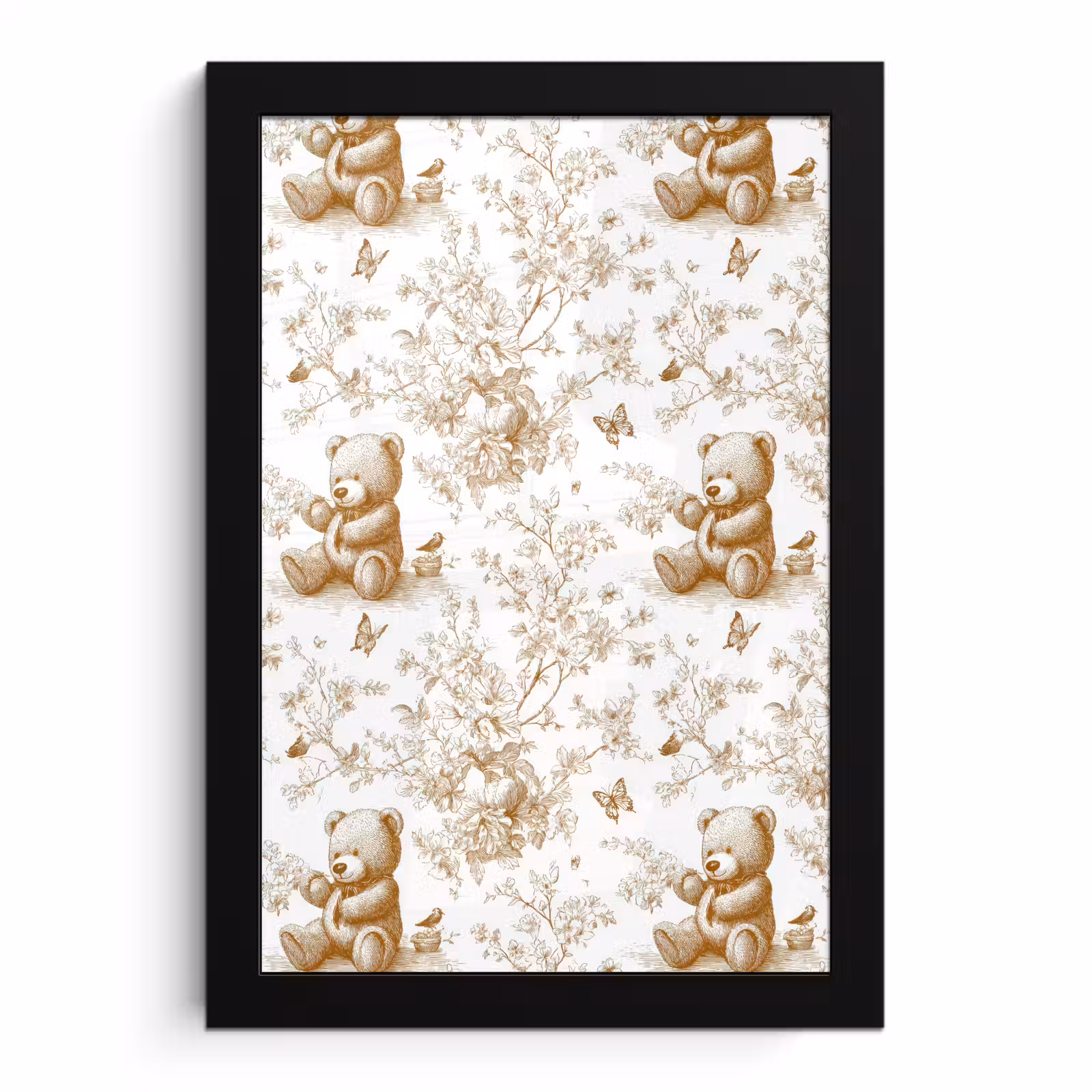 Poster met lijst - Beer - Tijdloos - Bruin — 1