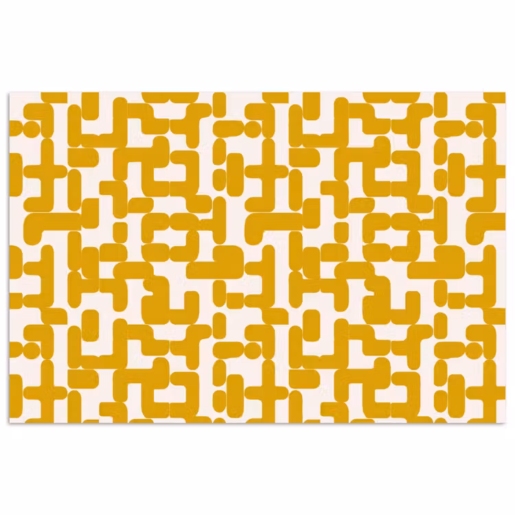 Poster - Geel - Beige - Patroon — 1