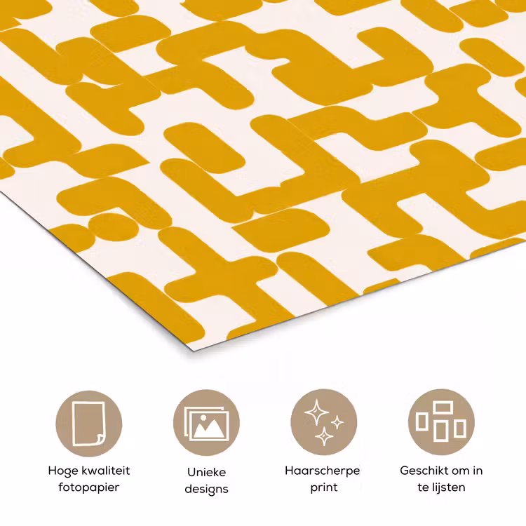 Poster - Geel - Beige - Patroon — 5