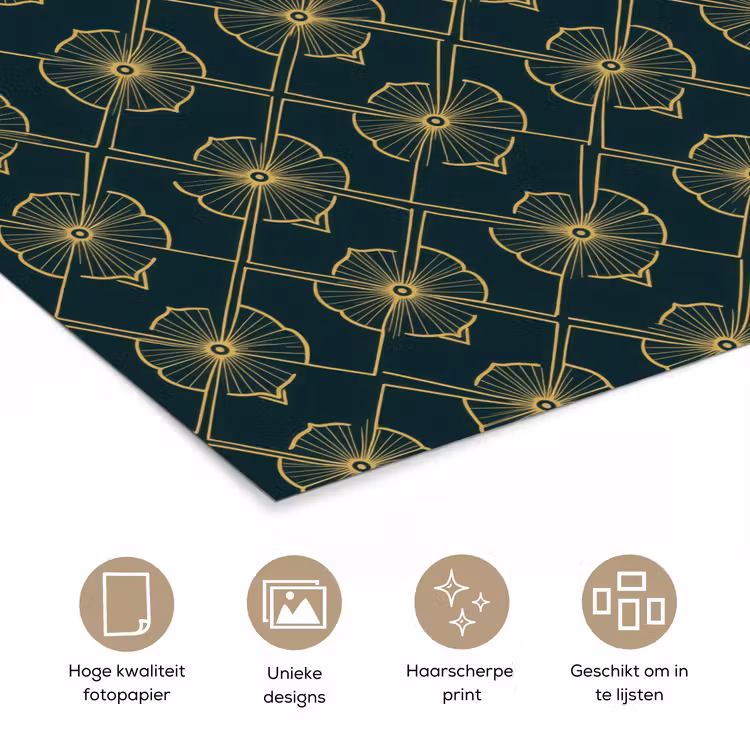 Poster - Geometrisch - Elegant - Groen — 5