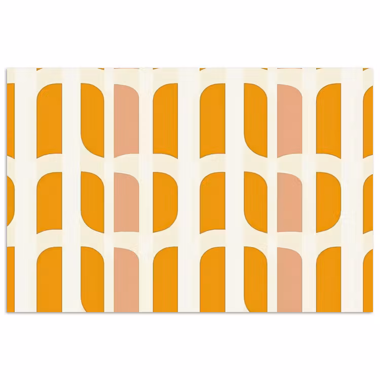Poster - Geometrisch - Patroon - Geel - Roze — 1