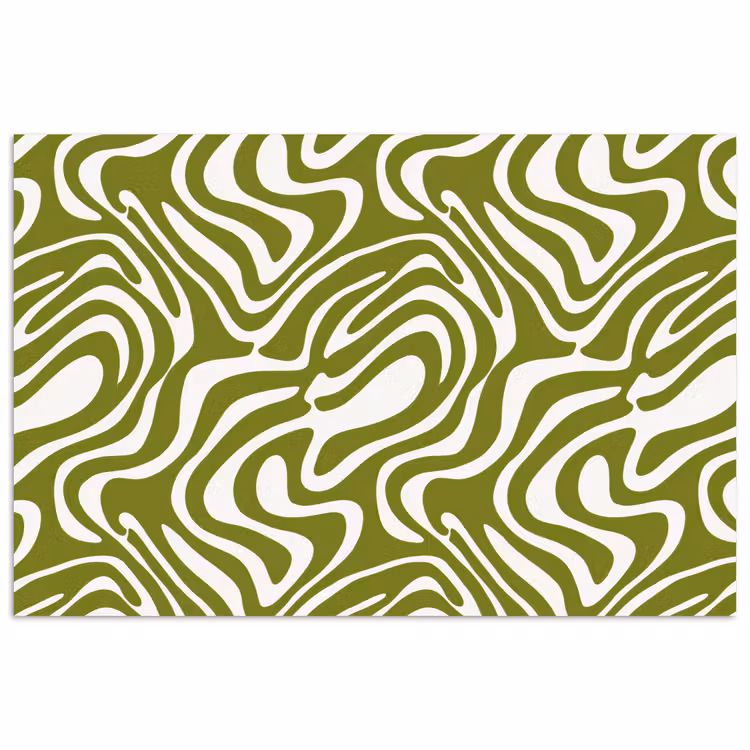 Poster - Lijnpatroon - Groen - Organisch — 1