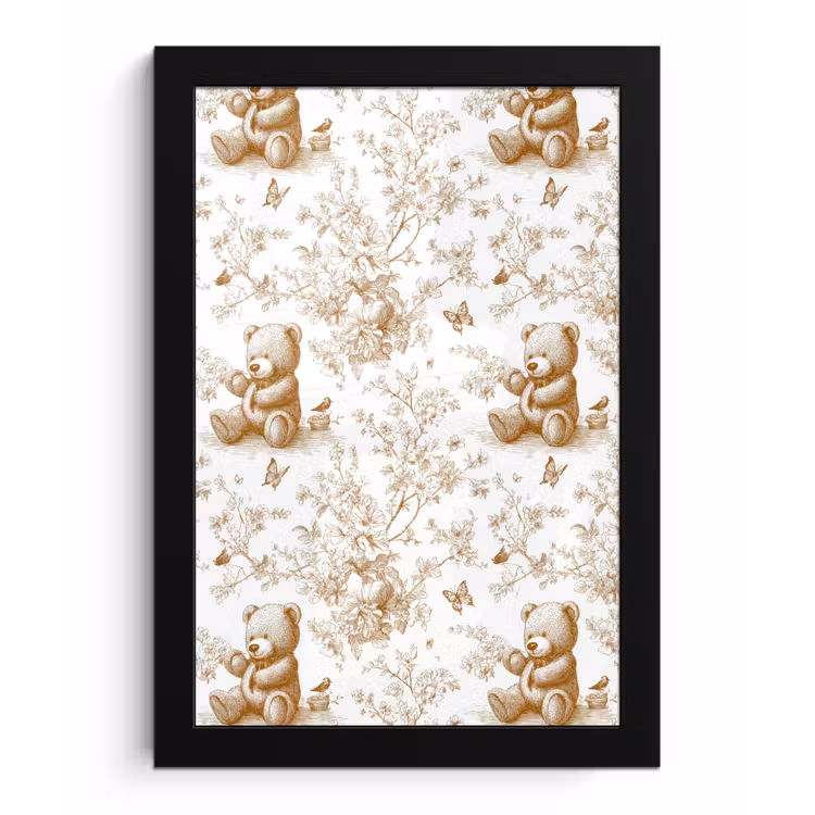 Poster met lijst - Beer - Tijdloos - Bruin — 1