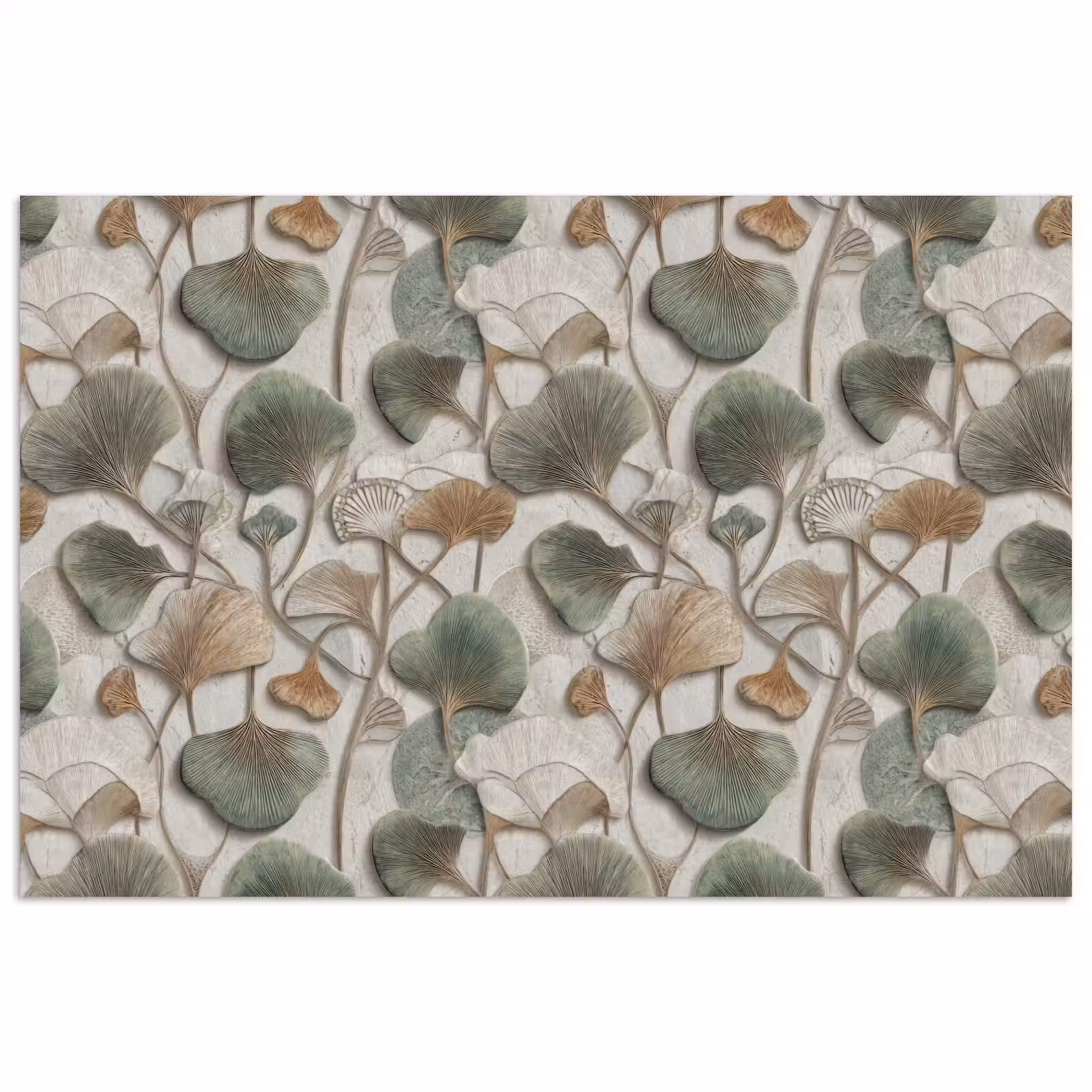 Poster - Elegant - Bladeren - Groen — 1