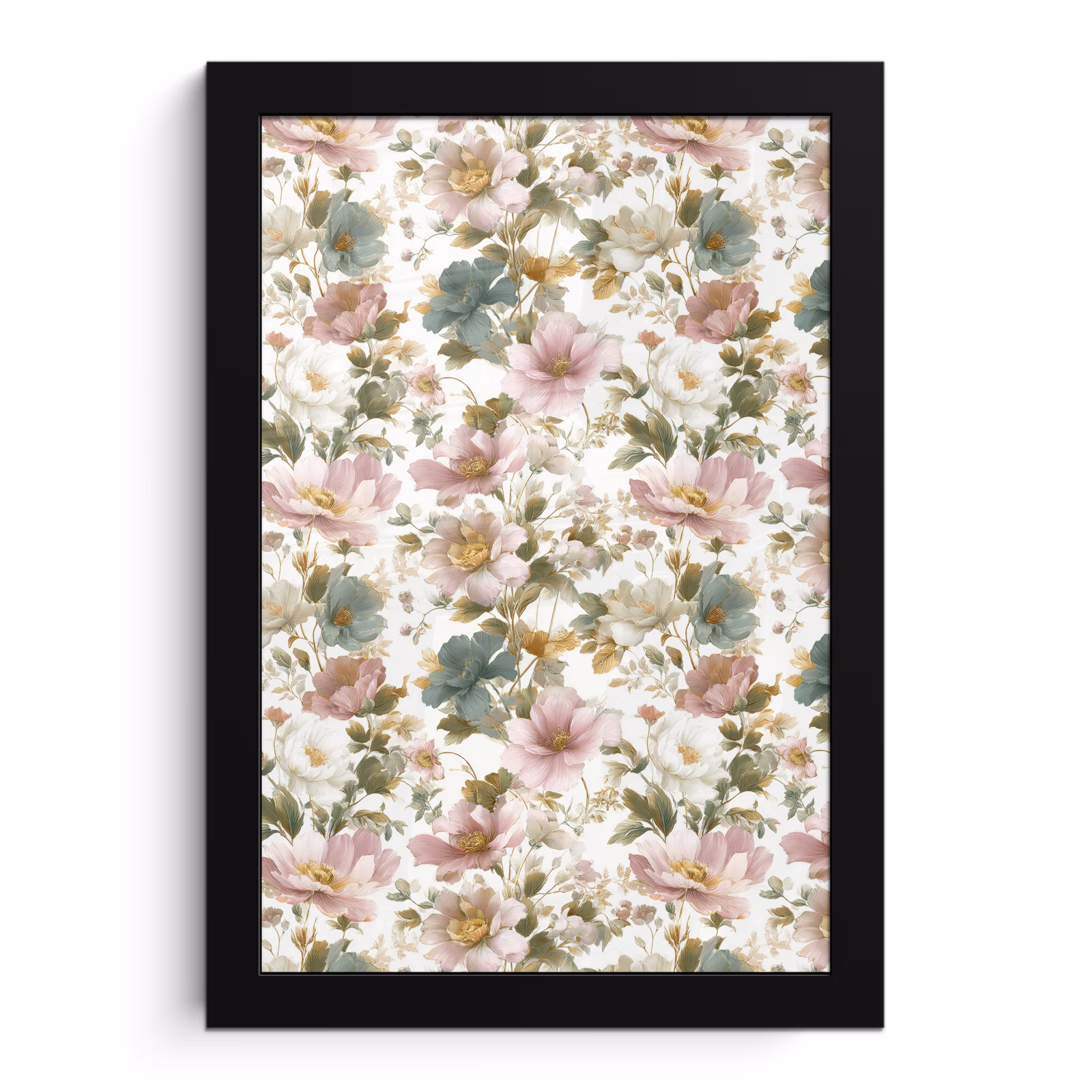 Poster met lijst - Bloemen - Patroon - Pastel — 1