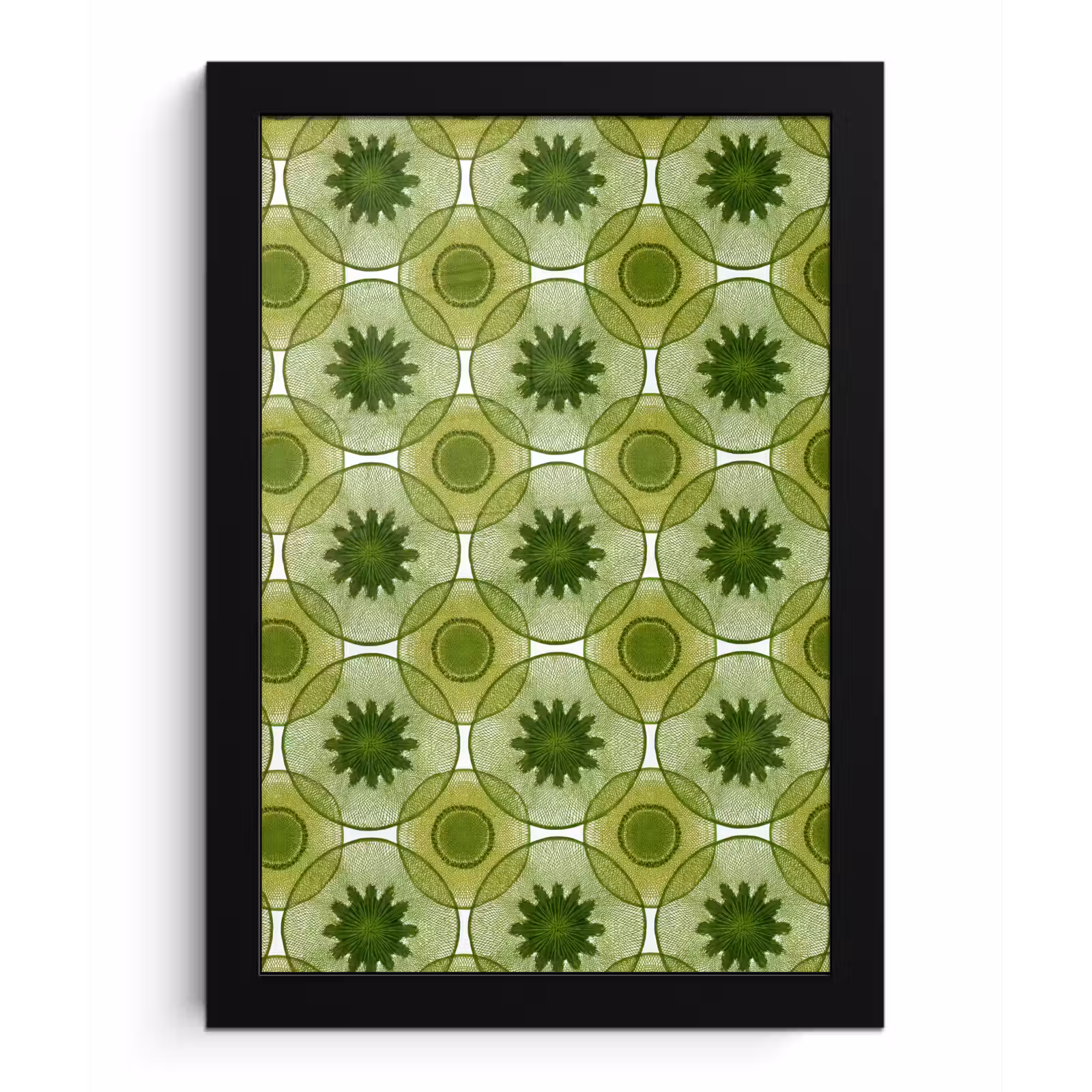 Poster met lijst - Cirkels - Patroon - Groen — 1