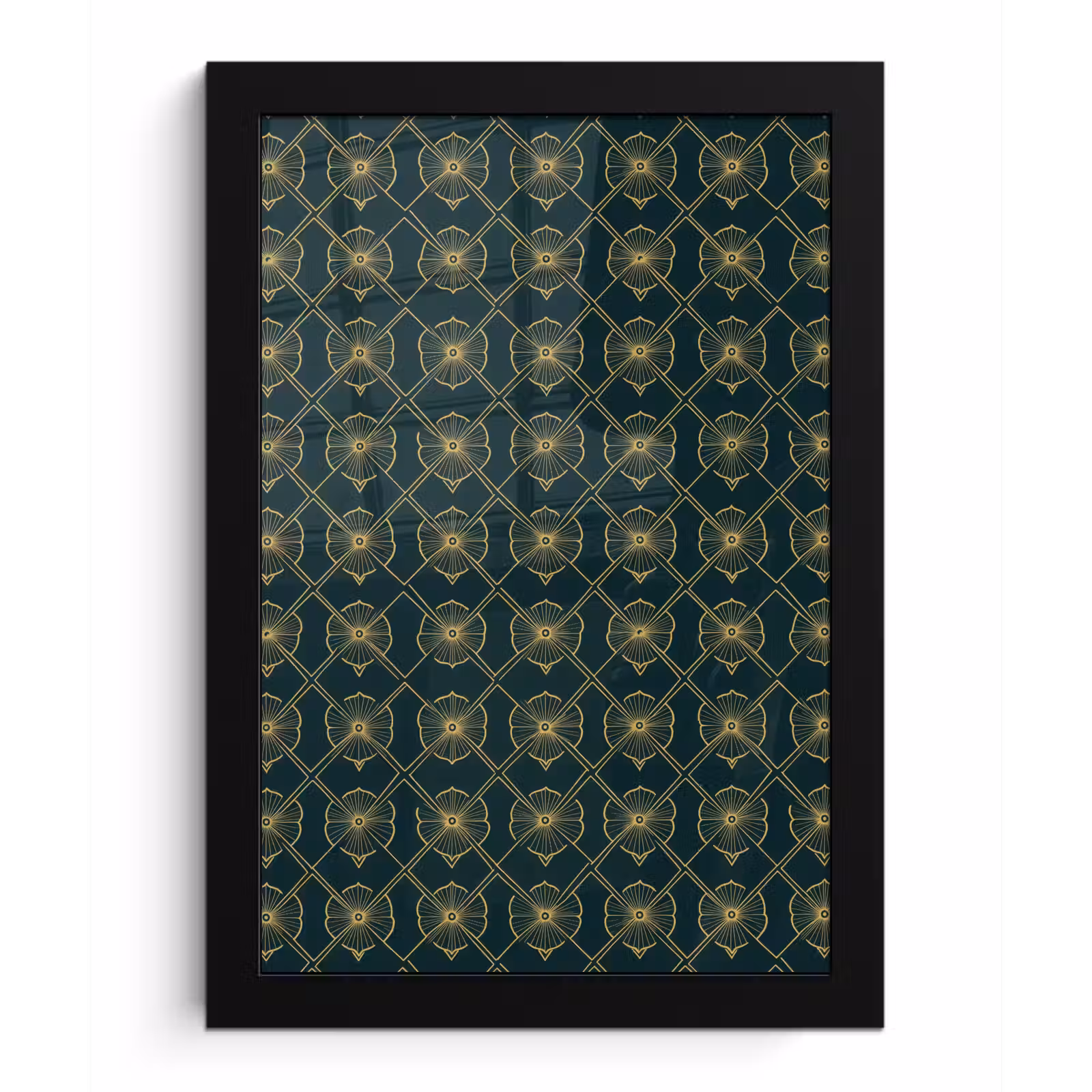Poster met lijst - Geometrisch - Elegant - Groen — 1