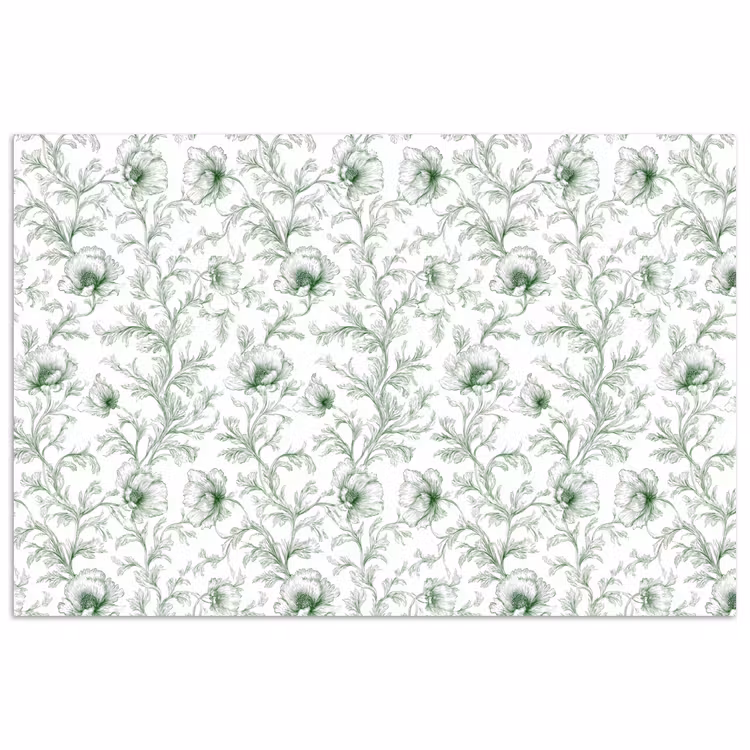 Poster - Bloemen - Getekend - Groen — 1
