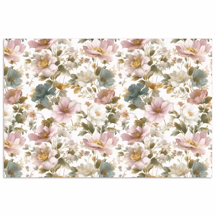 Poster - Bloemen - Patroon - Pastel — 1