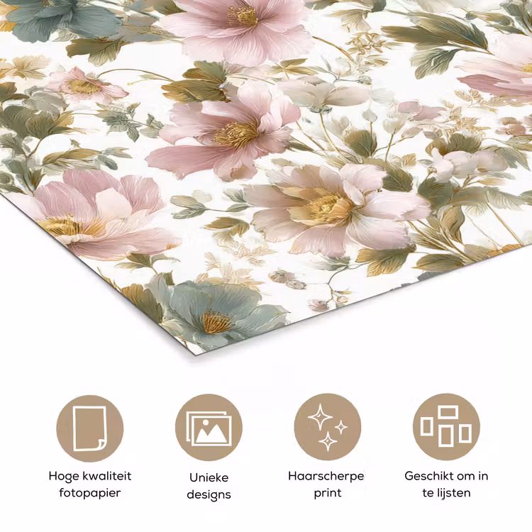 Poster - Bloemen - Patroon - Pastel — 5