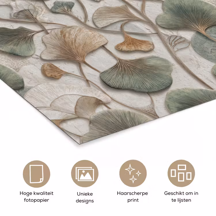 Poster - Elegant - Bladeren - Groen — 5