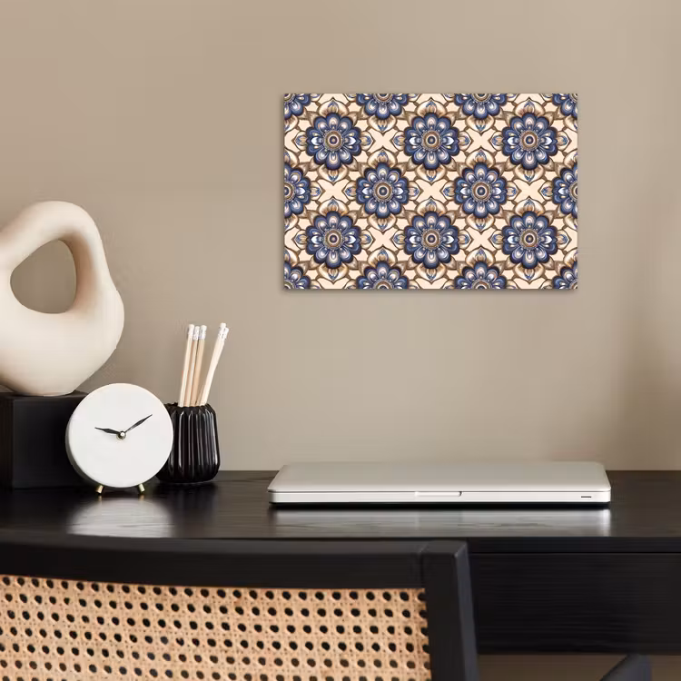 Poster - Floraal - Ornament - Blauw — 2