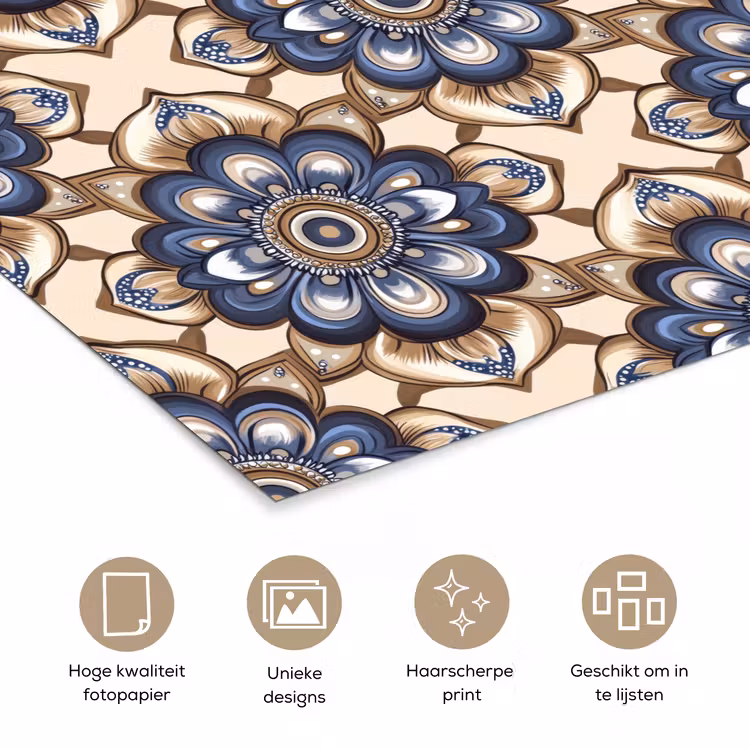 Poster - Floraal - Ornament - Blauw — 5