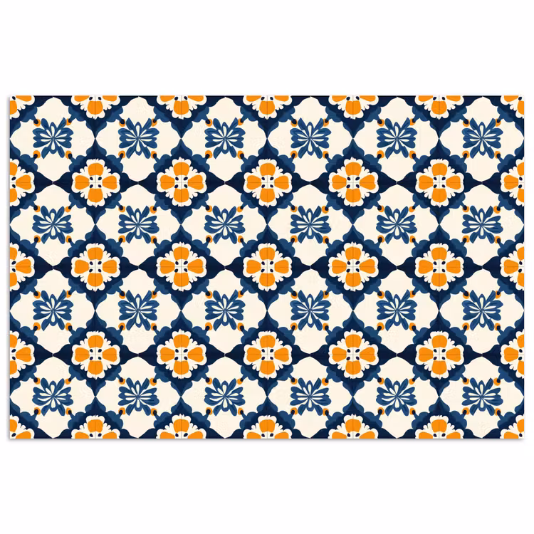 Poster - Klassiek - Geometrisch - Blauw — 1