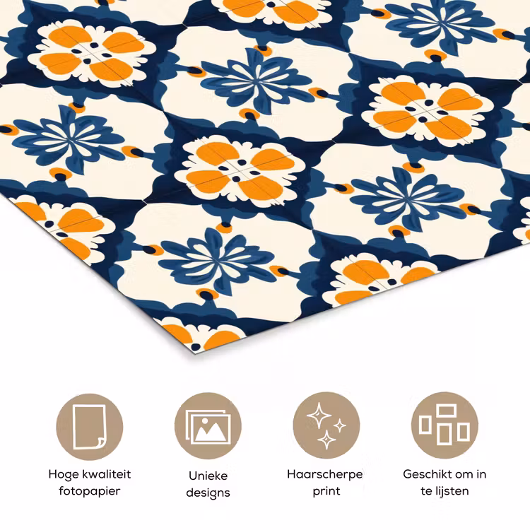Poster - Klassiek - Geometrisch - Blauw — 5