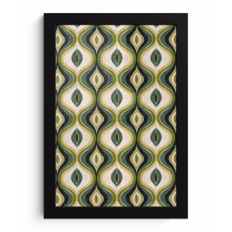 Poster met lijst - Abstract - Ritmisch - Groen — 1
