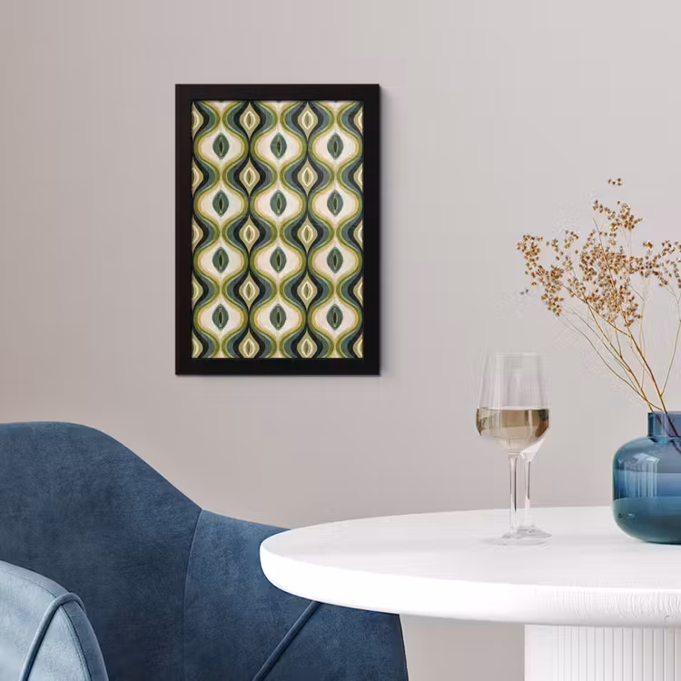 Poster met lijst - Abstract - Ritmisch - Groen — 2