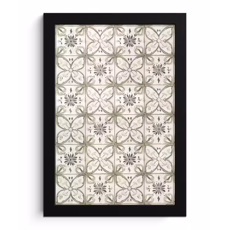 Poster met lijst - Antiek - Tegel - Beige — 1