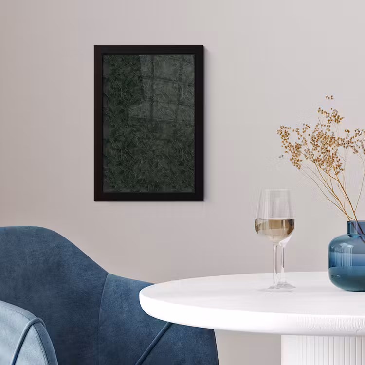 Poster met lijst - Bloemen - Lijnen - Groen — 2
